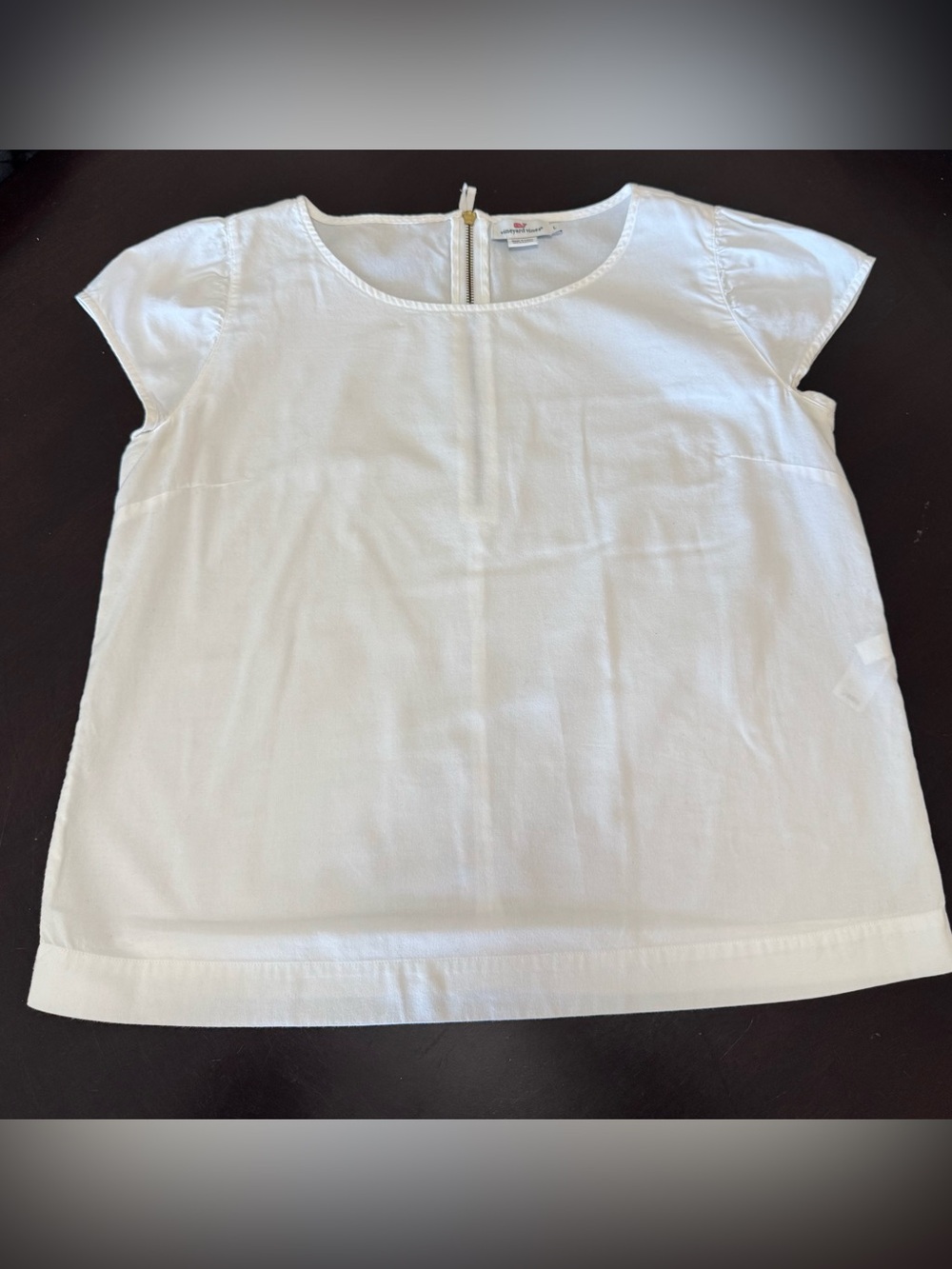 White Short-Sleeve Women’s Top - Classic Crew Neck